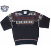 Jamieson's MK158-731-83 CREWNECK FAIRISLE SWEATER navy mix画像