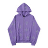 UNKNOWN PURPLE CROSS RHINESTONE ZIP UP PURPLE D3-06706-001画像