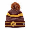 NEW ERA WASHINGTON FOOTBALL TEAM POM-CUFF KNIT BEANIE BURGUNDY NE60137147画像