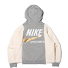 NIKE M NSW HOODIE BRS DK GREY HEATHER/PALE IVORY/WHITE DD5700-063画像