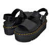 Dr.Martens VOSS QUAD HYDRO LEATHER BLACK SANDAL ZEBRILUS 26725001画像