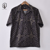 CORONA FRENCH CAFFE SHIRT S/S DOT AIR RESORT PATTERN/CHARCOAL x KHAKI CS097画像