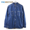 FIVE BROTHER AUTHENTIC DENIM WORK SHIRTS BLEACH 1516034画像