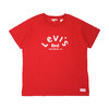 Levi's RED WOMEN'S BOYFRIEND LOGO T-SHIRT TRUE RED A0157-0000画像