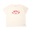 Levi's RED WOMEN'S BOYFRIEND LOGO T-SHIRT ECRU A0157-0001画像