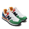 new balance ML574DRM WHITE/GREEN画像