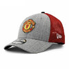 NEW ERA MANCHESTER UNITED FC 9FORTY TRUCKER MESH CAP GREY RED FF12105862画像