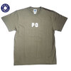 POST OVERALLS #3007 PO LOGO TEE olive x white画像