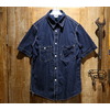 FREEWHEELERS THE IRONALL FACTORIES CO. SHORT SLEEVE WORK SHIRT Original Indigo Wabash Chambray 2123015画像