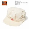 HEAD LIGHT 9oz. WHITE BOAT SAIL DRILL WORK CAP HD02677画像