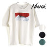 NANGA SNOW MT LOGO LOOSE FIT TEE N1STWHN3/N1STBKN3/N1STFON3画像