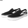 VANS CLASSIC SLIP-ON BLACK/WHITE (FLAME) VN0A33TBK68画像