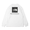 THE NORTH FACE L/S BACK SQUARE LOGO TEE WHITE NT82131-W画像