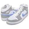 NIKE WMNS AIR JORDAN 1 MID white/aluminum-wolf grey BQ6472-105画像