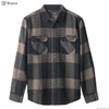 Brixton BOWERY L/S FLANNEL (HEATHER GREY/CHARCOAL) 01213画像