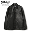 Schott LAMB LEATHER PATCH POCKET SHIRT 3111045画像