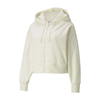 PUMA ICONIC T7 VELOUR FULL-ZIP HOOD BEIGE 589996-73画像