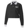 PUMA TEAM LS CROPPED POLO TOP BLACK 534336-01画像