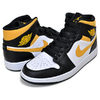 NIKE AIR JORDAN 1 MID white/pollen-black 554724-177画像