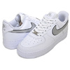 NIKE WMNS AIR FORCE 1 07 ESS white/metallic silver-black DD1523-100画像