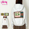 STUSSY WOMEN Agness Boxy Crop Fleece Pullover Hoodie 218127画像