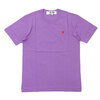 PLAY COMME des GARCONS MENS Small Red Heart S/S T-Shirt PURPLE画像