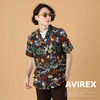 AVIREX ALOHA SHIRT NAVAL COMIC 6125123画像