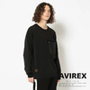 AVIREX ZIP POCKET CREW NECK KNIT 6124025画像