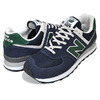 new balance ML574HL2 NAVY/GREEN画像