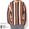 STUSSY Vertical Striped Knit L/S Crew 117108画像