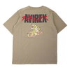 AVIREX HEAVY OZ EMBROIDERY T-SHIRT MOCCA 6123264画像