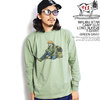 The Endless Summer TES MALIBU STAR CAMP GUY LONG SLEEVE T-SHIRT -GREEN GRAY- FH-2774340画像