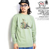 The Endless Summer TES MALIBU STAR CAMP GIRL LONG SLEEVE T-SHIRT -GREEN GRAY- FH-2774341画像