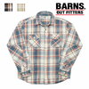 BARNS USED WASH HEAVY FLANNEL CHECK SHIRT BR-22360画像