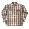 WAREHOUSE Lot 3022 FLANNEL SHIRTS WITH CHINSTRAP H柄 ONE WASH画像