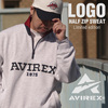 AVIREX LOGO HALF ZIP SWEAT画像