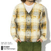 STUSSY Hairy Plaid Cardigan 117169画像