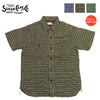 SUGAR CANE DOUBLE GAUZE CHECK S/S WORK SHIRT SC39113画像