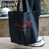 Ground Y Tote Cotton Canvas Logo Tote Bag BLACKxRED画像