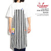 COOKMAN Long Apron Wide stripe Black -BLACK- 233-32911画像