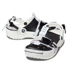 crocs Classic Zip Tie Buckle Clog Black/White 208127-066画像