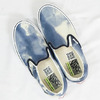 VANS BLEACH WASH BLUE SLIP-ON VR3 BLUE VN0007NCBLU画像