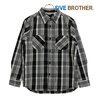 FIVE BROTHER HEAVY FLANNEL WORK SHIRTS BLACK 152360画像