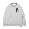 PUMA × STAPLE V-NECK CREW TR LIGHT GRAY HE 622243-04画像