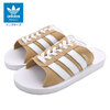 adidas GAZELLE BEACH SLIDES Magic Beige/Footwear White/Footwear White JQ7422画像