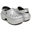 crocs STOMP METALLIC CLOG SILVER 210362-040画像