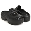 crocs STOMP HIGH SHINE LOAFER BLACK 210659-001画像