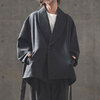 GLIMCLAP Brushed fabric shawl collar coat 17-093-GLA-CE画像