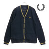 FRED PERRY Tipped Pique Texture Cardigan M2654画像