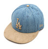 NEW ERA LP 59FIFTY MLB Denim 2-Tone ロサンゼルス・ドジャース ウォッシュドデニム カーキスウェードバイザー 14307326画像